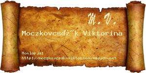 Moczkovcsák Viktorina névjegykártya